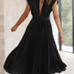💃Timeless Elegance: Draped V-Neck Pleated Skirt Dress