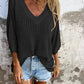 V-neck Hollow Knitted Top (Buy 2 Free Shipping)