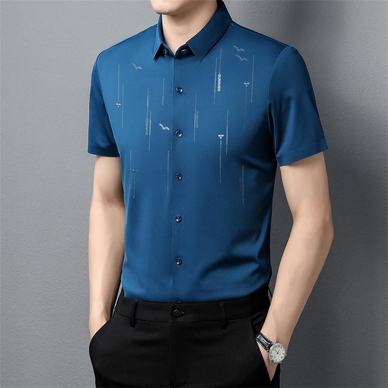 Summer anti-wrinkle silk shirt