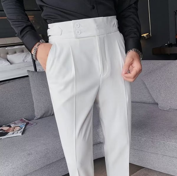 🎁Limited time 40% OFF⏳Men's Solid Color Straight Casual Trousers