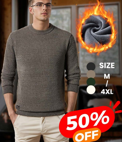 ✨Men's Warm Cozy Lined Crewneck Top - Ideal Gift🎁