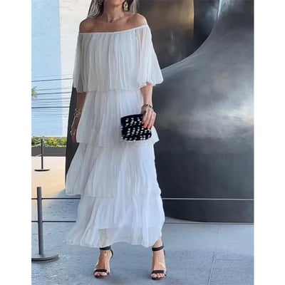 🔥50% off for a limited time👗Ladies Elegant Dress Chiffon Cake Maxi Dress (Free Shipping)
