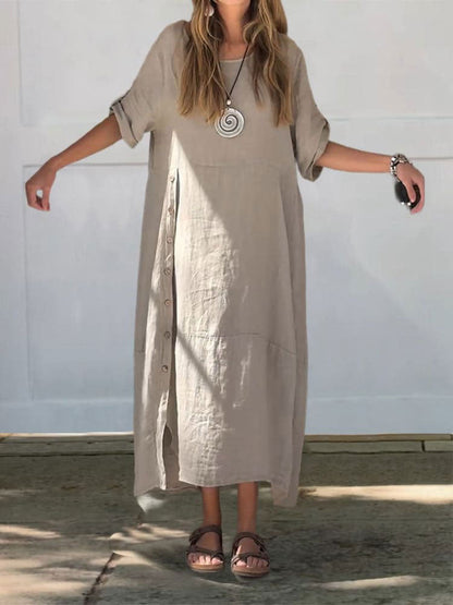 🔥Last Day Sale 42%🔥Women's Linen Cotton Dress