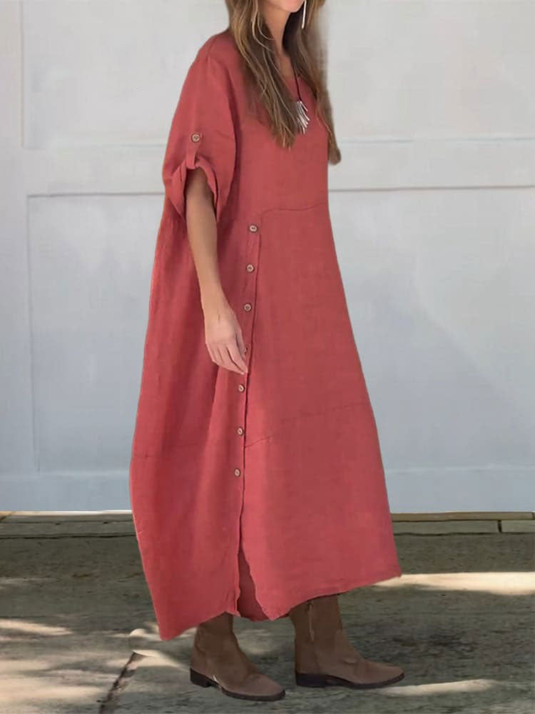 🔥Last Day Sale 42%🔥Women's Linen Cotton Dress