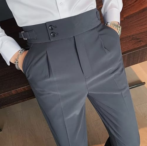 🎁Limited time 40% OFF⏳Men's Solid Color Straight Casual Trousers