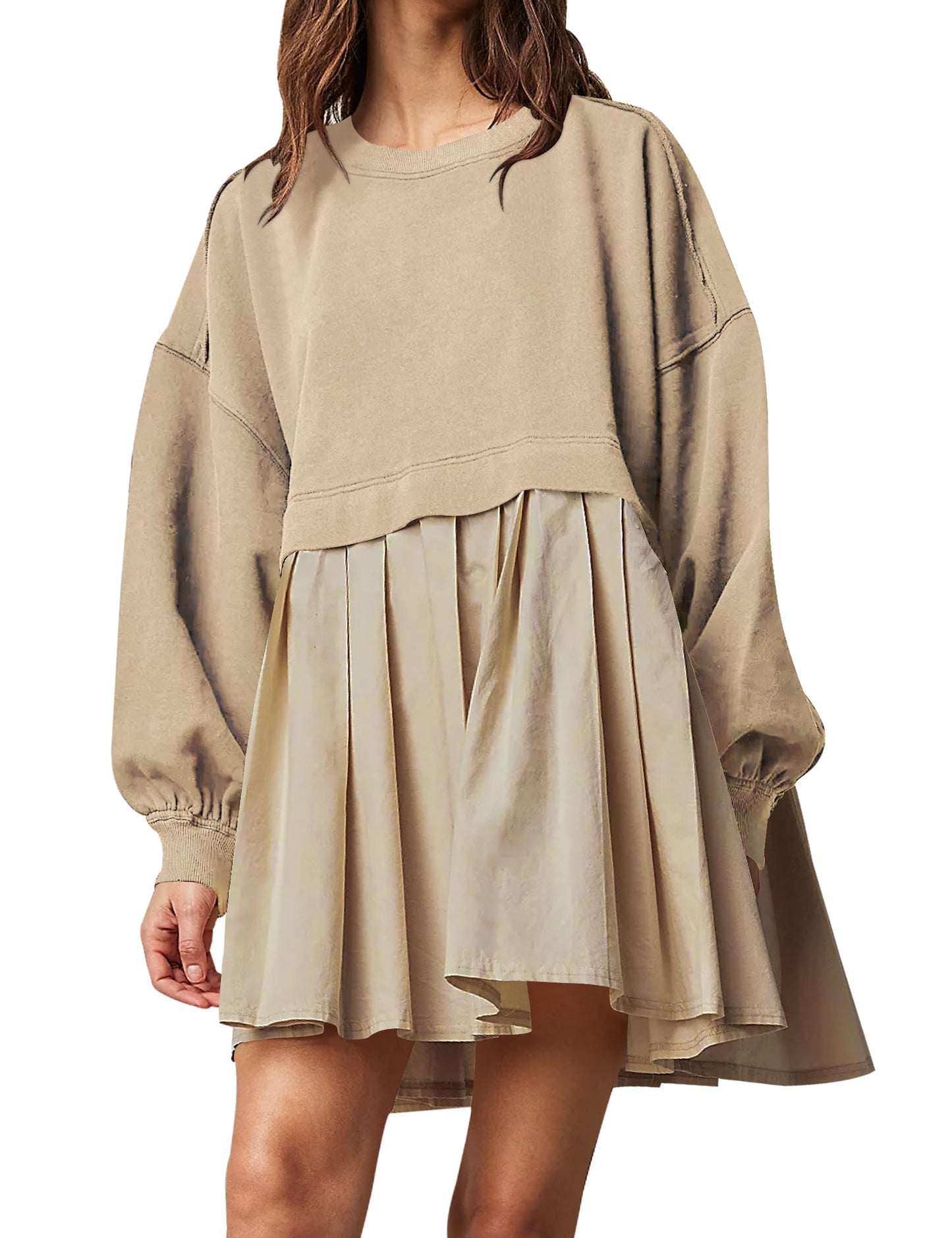 49% OFF🔥Womens Oversized Sweatshirt Dress Crewneck Mini Dress