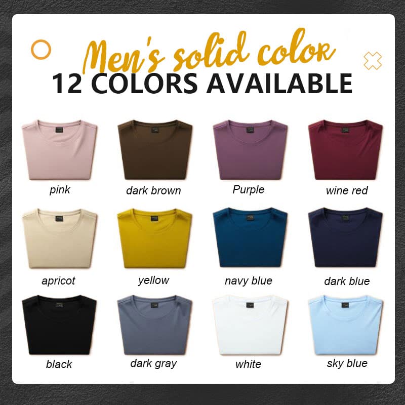 👕Men's Solid Color Ice Silk T-Shirt❄️