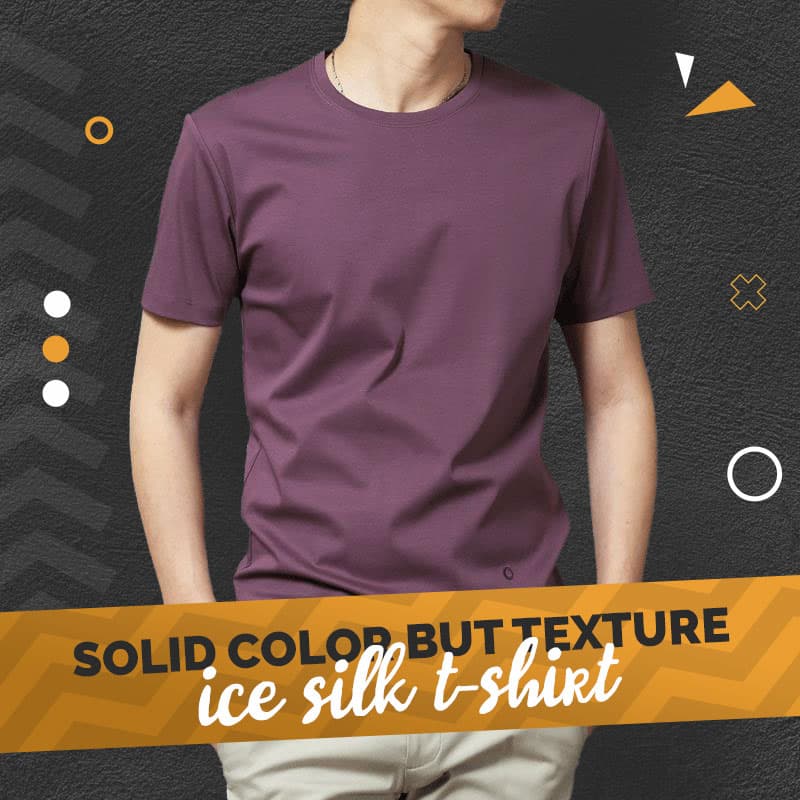 👕Men's Solid Color Ice Silk T-Shirt❄️