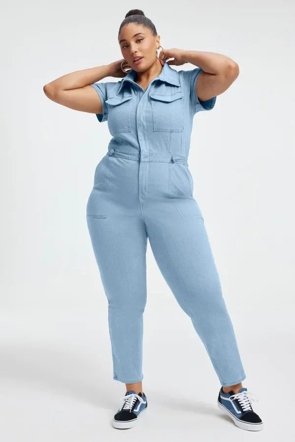 Skinny Denim Jumpsuit