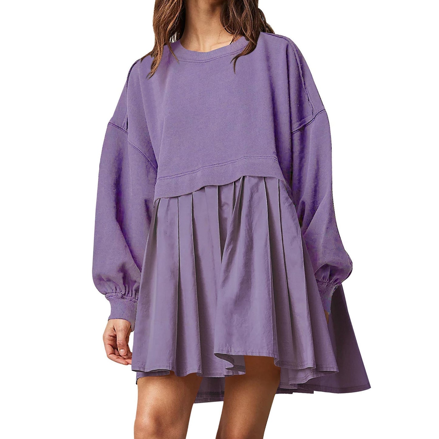 49% OFF🔥Womens Oversized Sweatshirt Dress Crewneck Mini Dress