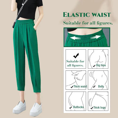 Women's Breathable Stretch Casual Straight Pants