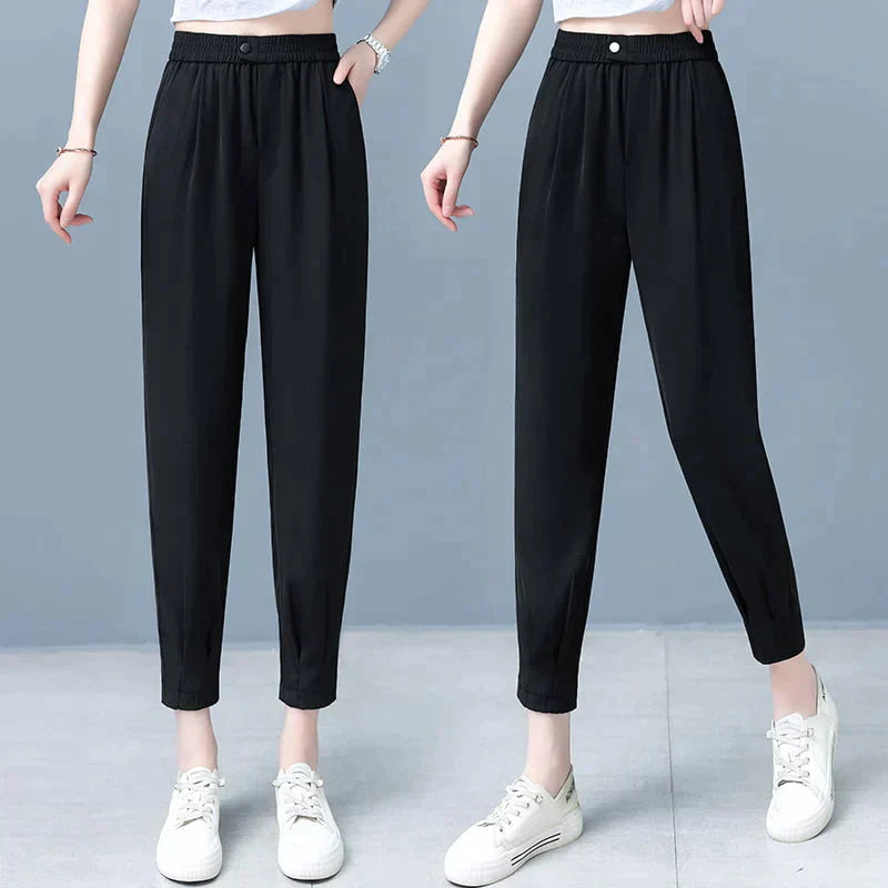 Women's Breathable Stretch Casual Straight Pants