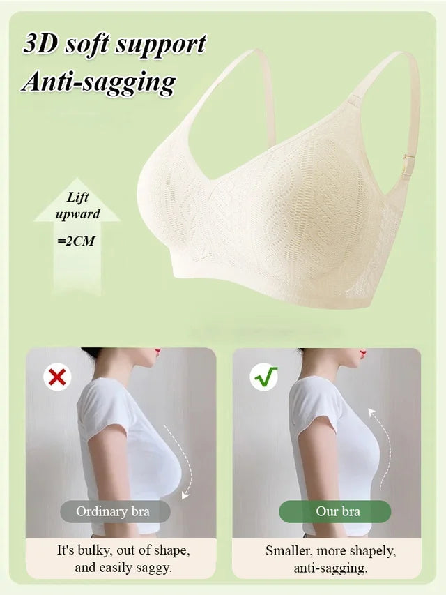 Non-marking stretch bra without steel ring