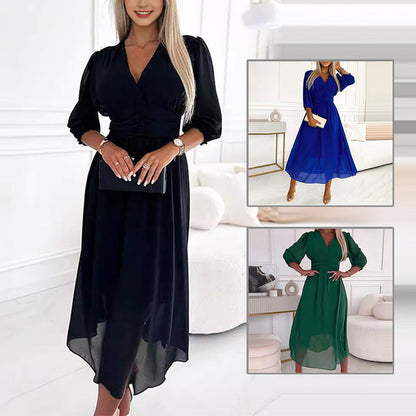 🎁Hot Sale 38% Off🔥Women's V-neck Lightweight Chiffon Dresses