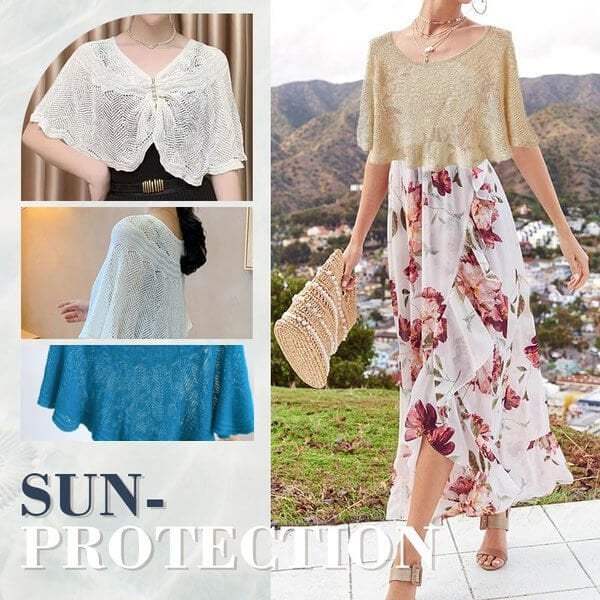 🎁HOT Sale 49% OFF⏳Knitted Sun-proof Shawl🔥Free 1pc Gift Pearl Clip