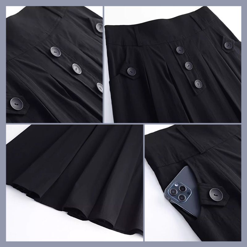 [Gift for Women] Fall High-waist Draping Casual Pleated Skirt