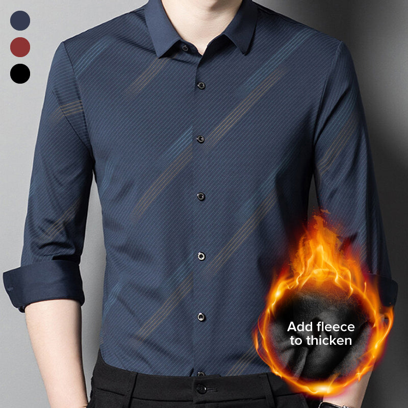 🔥2024 New Year's Hot Sale🔥-Men's Warm Business Casual Shirt