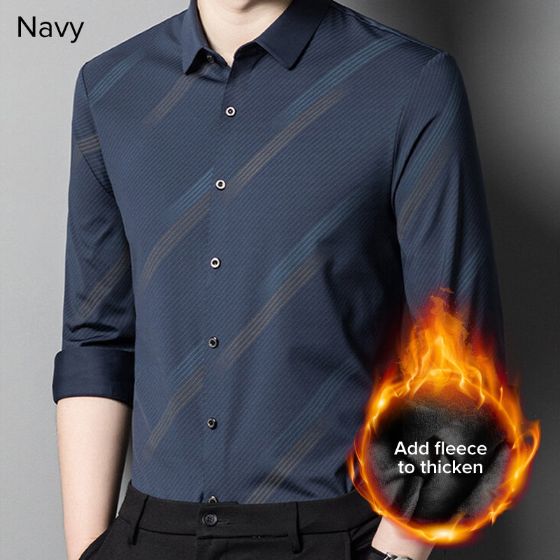 🔥2024 New Year's Hot Sale🔥-Men's Warm Business Casual Shirt