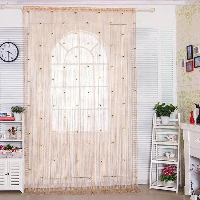 Velcro Rose Thread Tassel Door Curtain