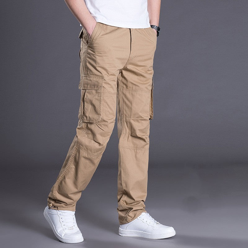 Loose Fit Men's Outdoor Cargo Pants with Large Pockets