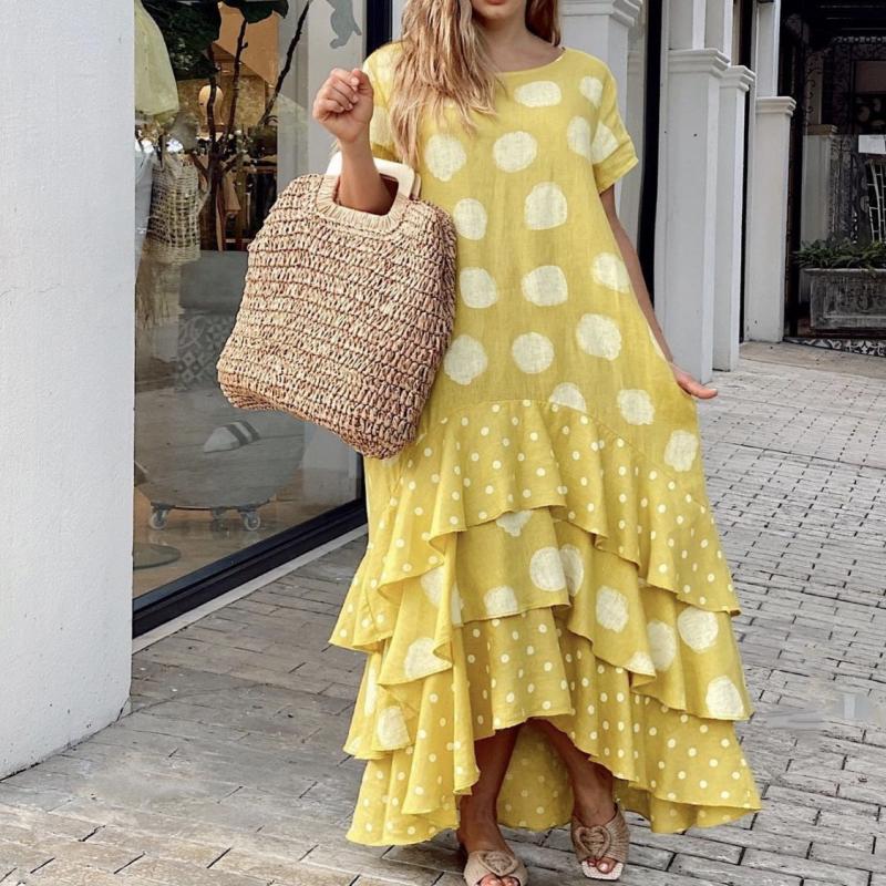 🔥Hot New 48%OFF🎉Polka Dot Printed Swing Long Dress