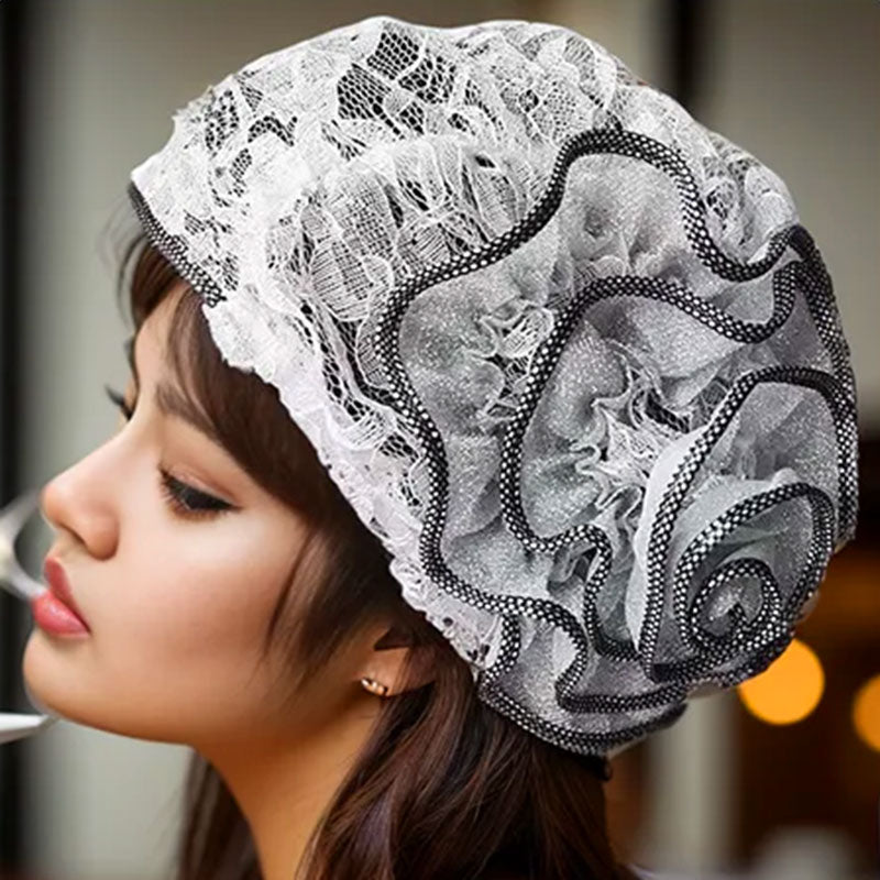 Unique Floral Breathable Lace Headscarf