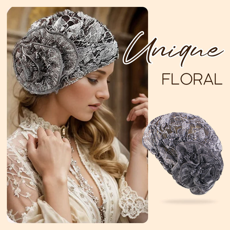 Unique Floral Breathable Lace Headscarf