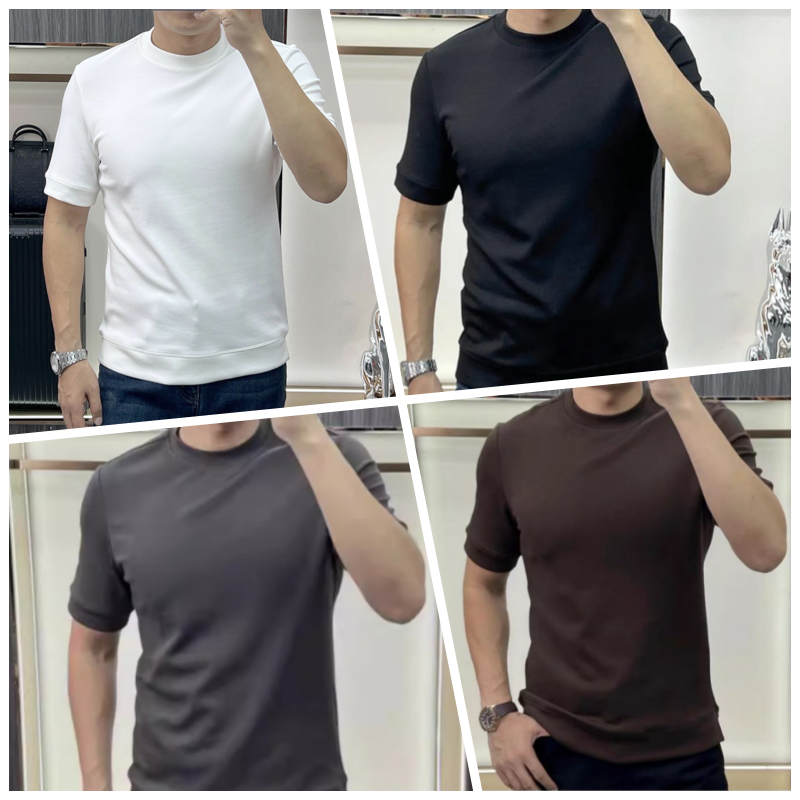 Men's Summer Simple Round-Neck Pure Cotton T-Shirt