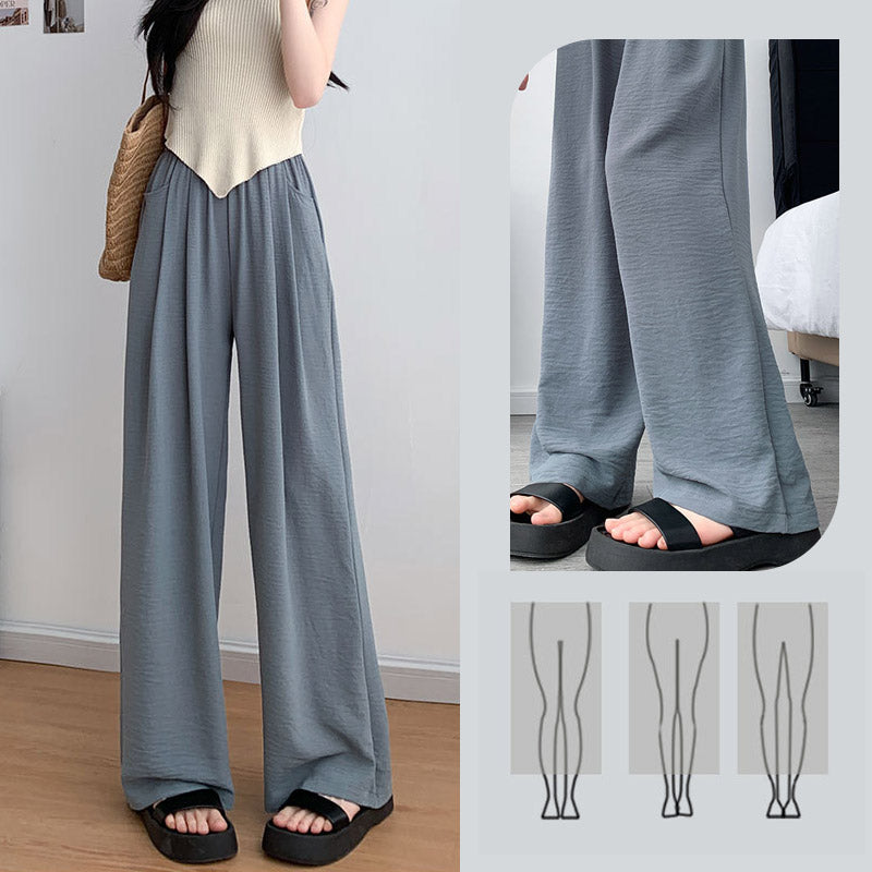 Women's Summer Lightweight Elastic-Waist Wide-Leg Pants