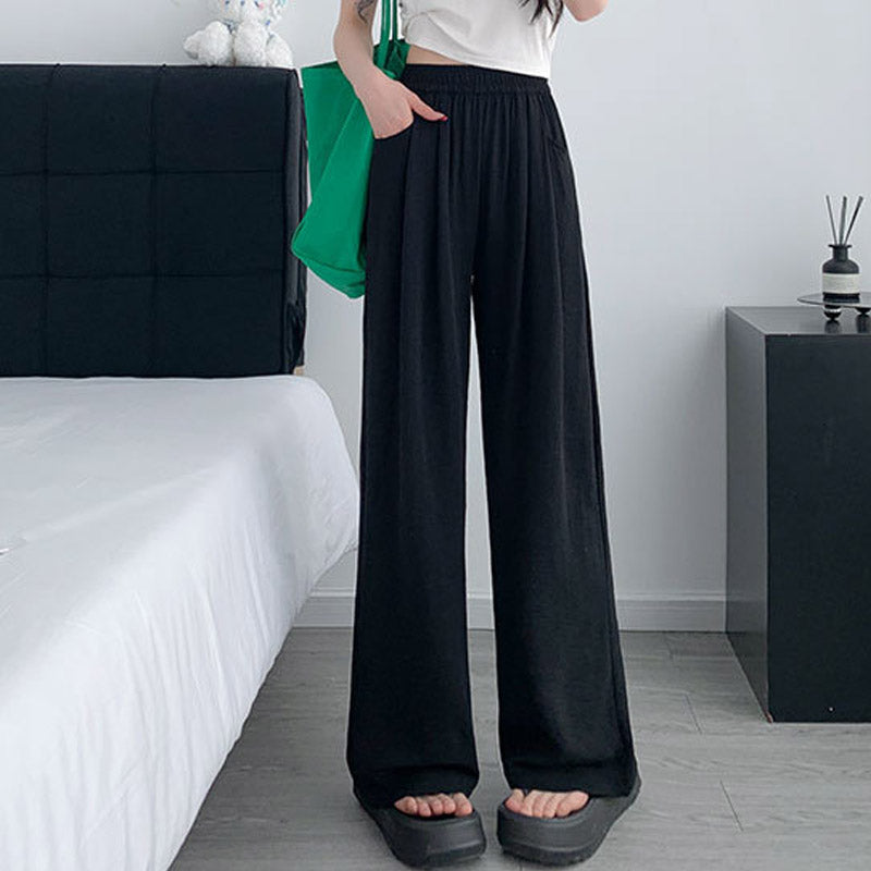 Women's Summer Lightweight Elastic-Waist Wide-Leg Pants