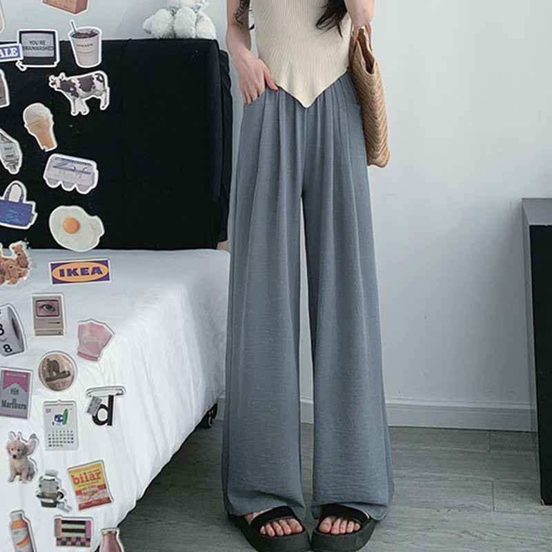 Women's Summer Lightweight Elastic-Waist Wide-Leg Pants