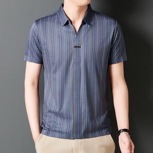 Men's Summer Striped Short Sleeve Shirt