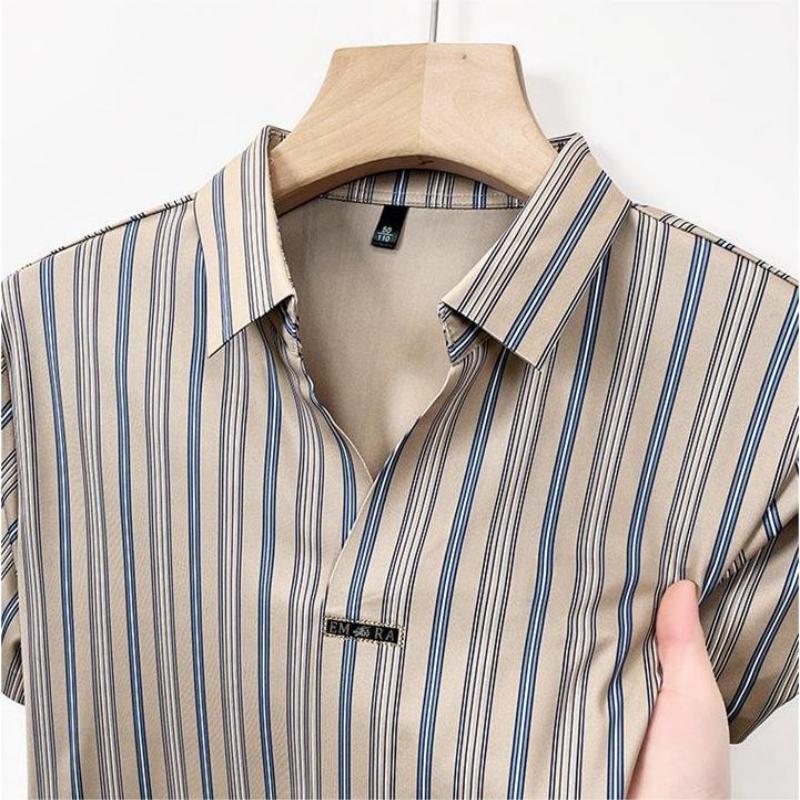 Men's Summer Striped Short Sleeve Shirt