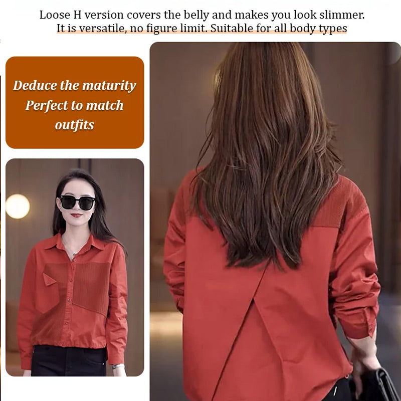 Stylish Patchwork Shirt For Women