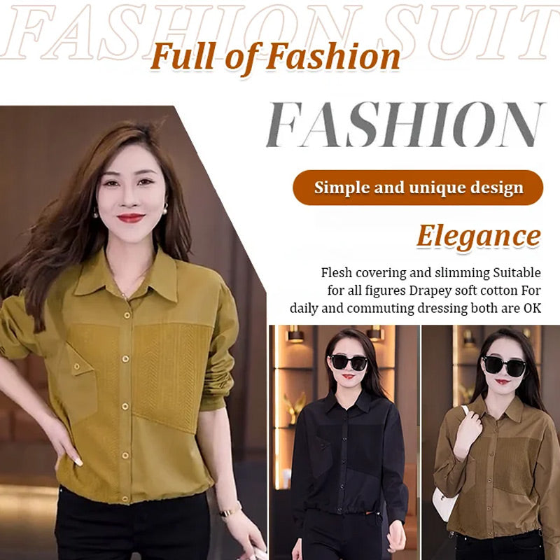 Stylish Patchwork Shirt For Women