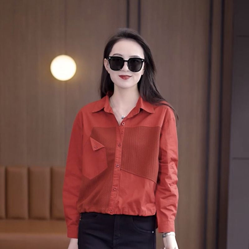 Stylish Patchwork Shirt For Women