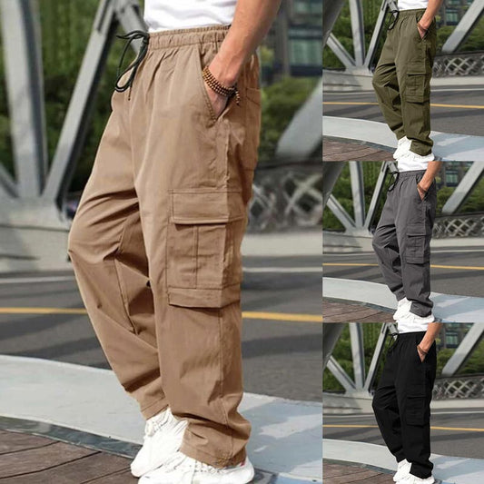 Men’s Loose Fit Casual Pants with Multiple Pockets
