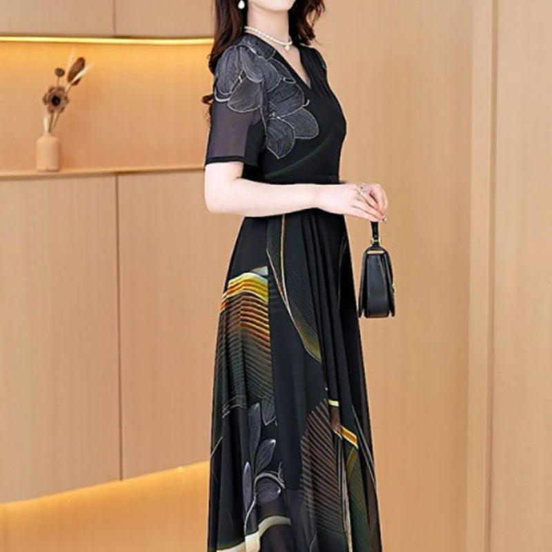 🎁Hot Sale 49% OFF⏳Women's Elegant Printed Tulle Dresses