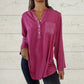 ⏳Limited Sale 49% OFF🌸Women's Sequin Patchwork V-neck Shirt