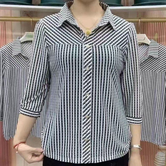 🎉Limited Time Event Half Price🎉Lady's Striped Lapel Shirt