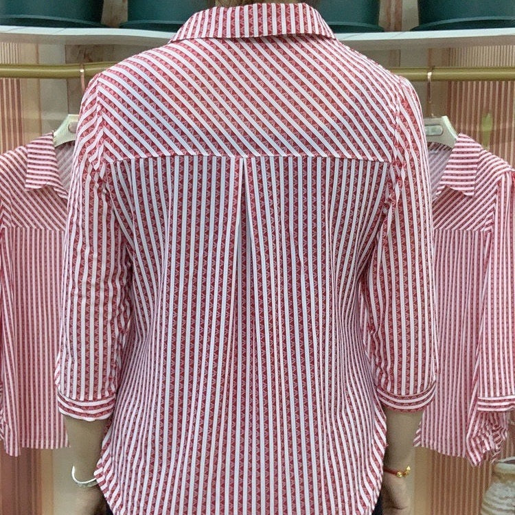 🎉Limited Time Event Half Price🎉Lady's Striped Lapel Shirt