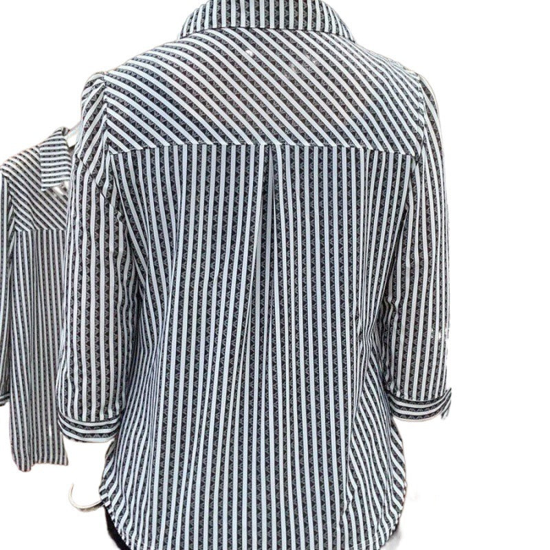 🎉Limited Time Event Half Price🎉Lady's Striped Lapel Shirt