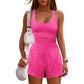 Athletic Romper One-piece Jumpsuit Shorts for Women