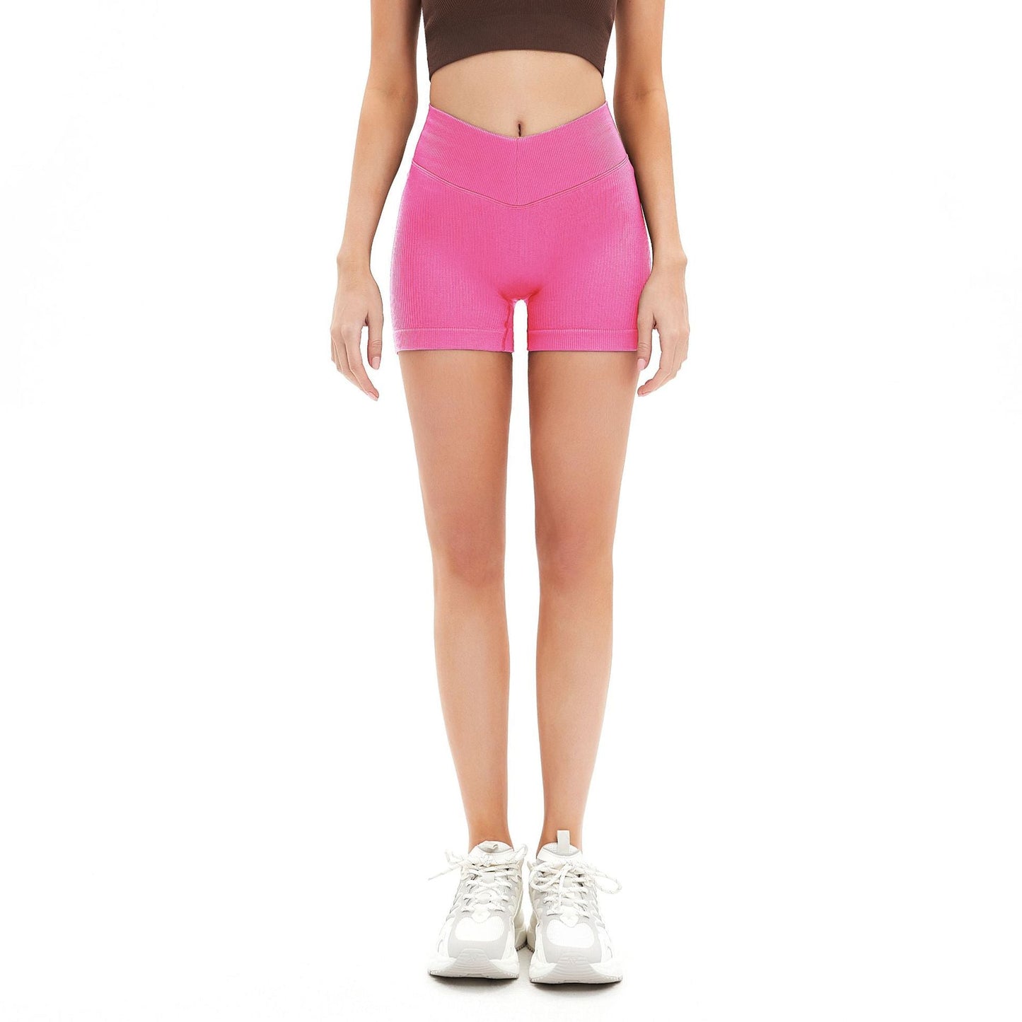 High Waisted Tummy Control Workout Yoga Running Gym Shorts