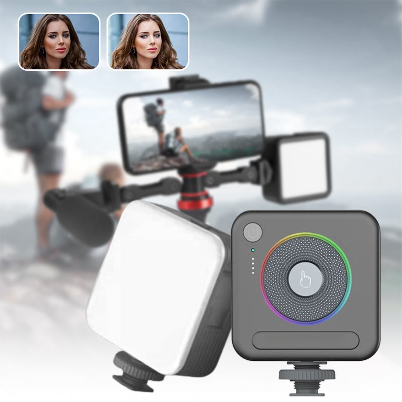 Portable Full Color Video Light with 3 Cold Shoe Mounts