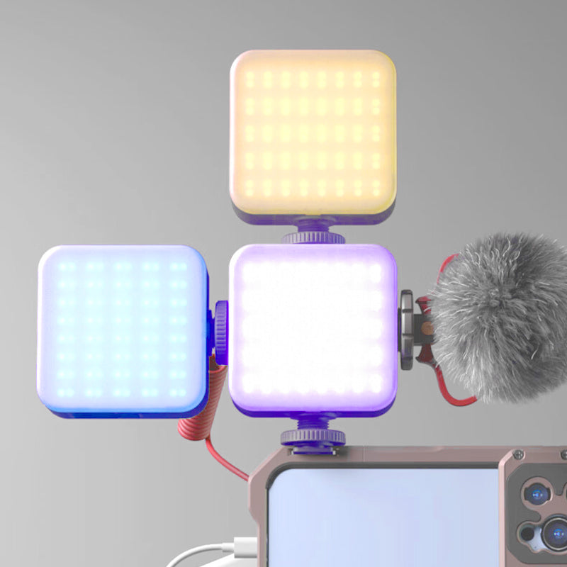 Portable Full Color Video Light with 3 Cold Shoe Mounts