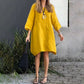 Women’s Casual Solid Color Loose Fit Dress with Pocket