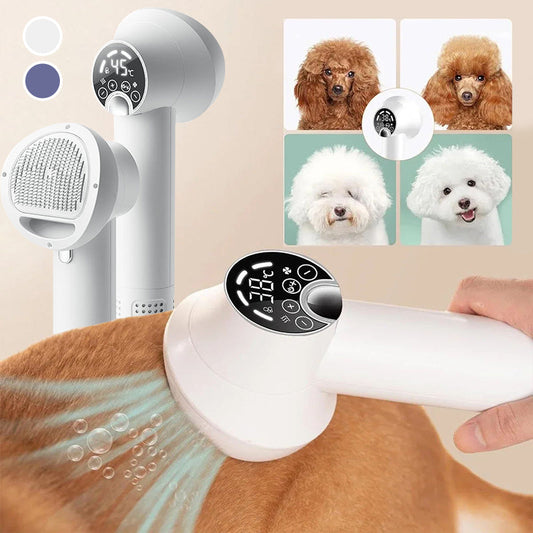 🎁HOT SALE ⏳Low Noise Pet Hair Dryer with Slicker Brush