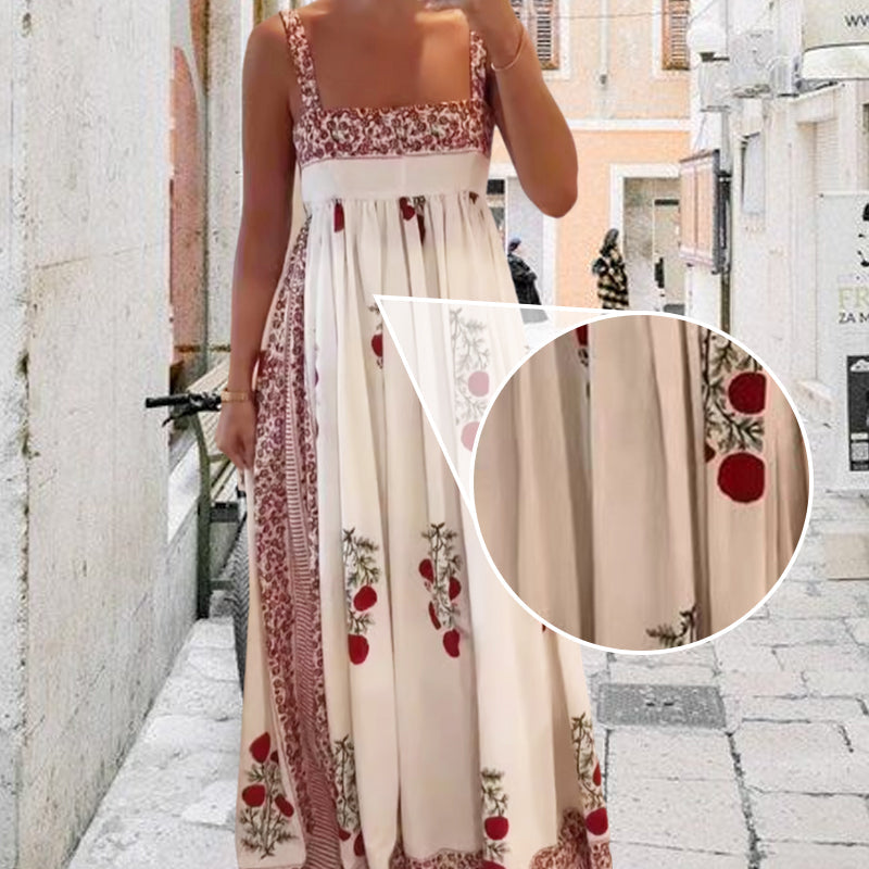 Women’s Trendy Floral Print Sleeveless Flowy Long Dress