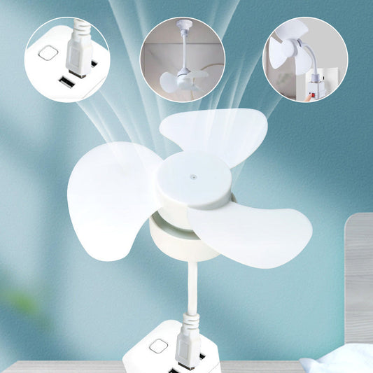 Outdoor Portable Silent Fan with One-button Switch Base